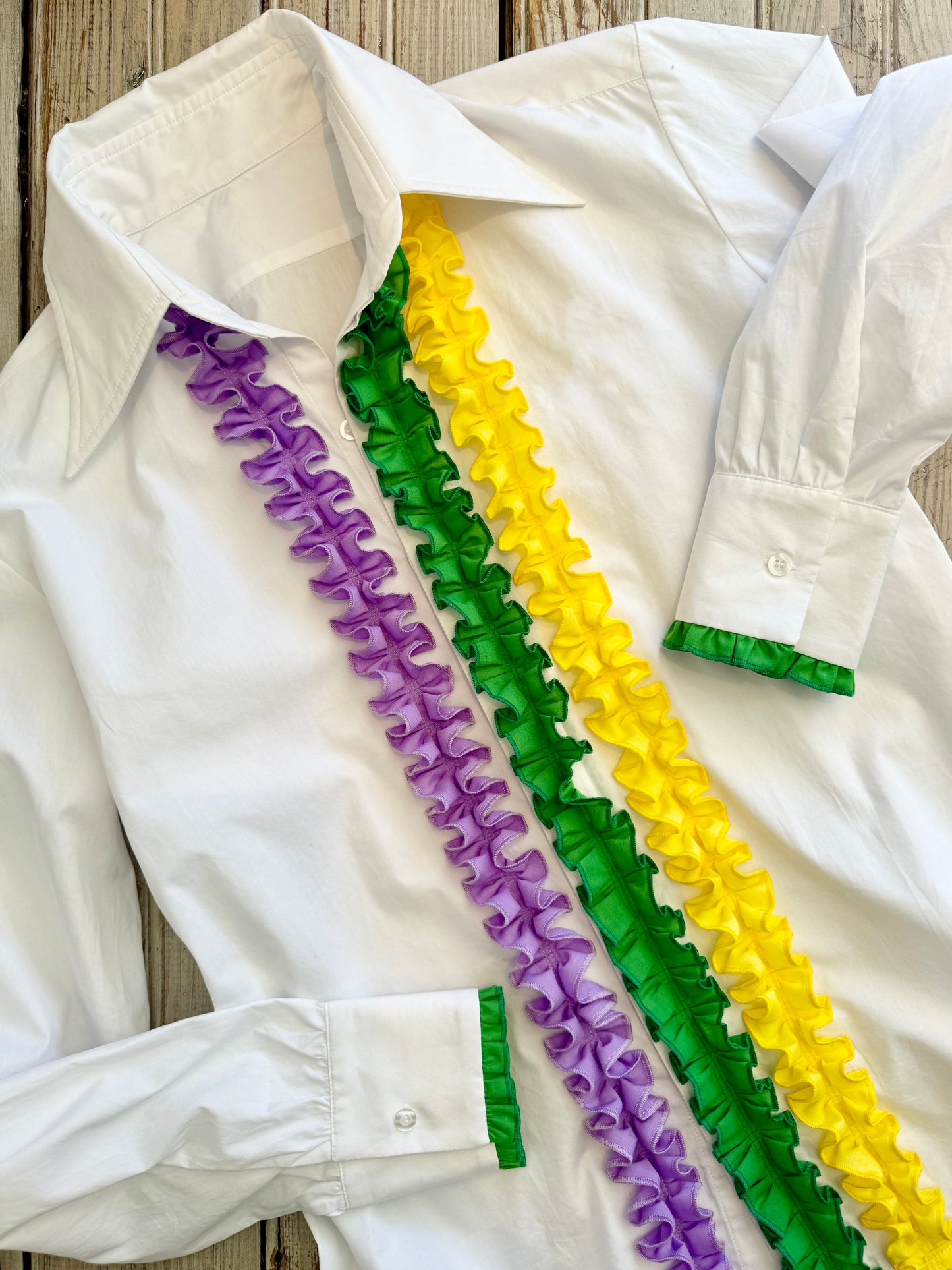 The Mardi Gras Ruffle Tuxedo Shirt